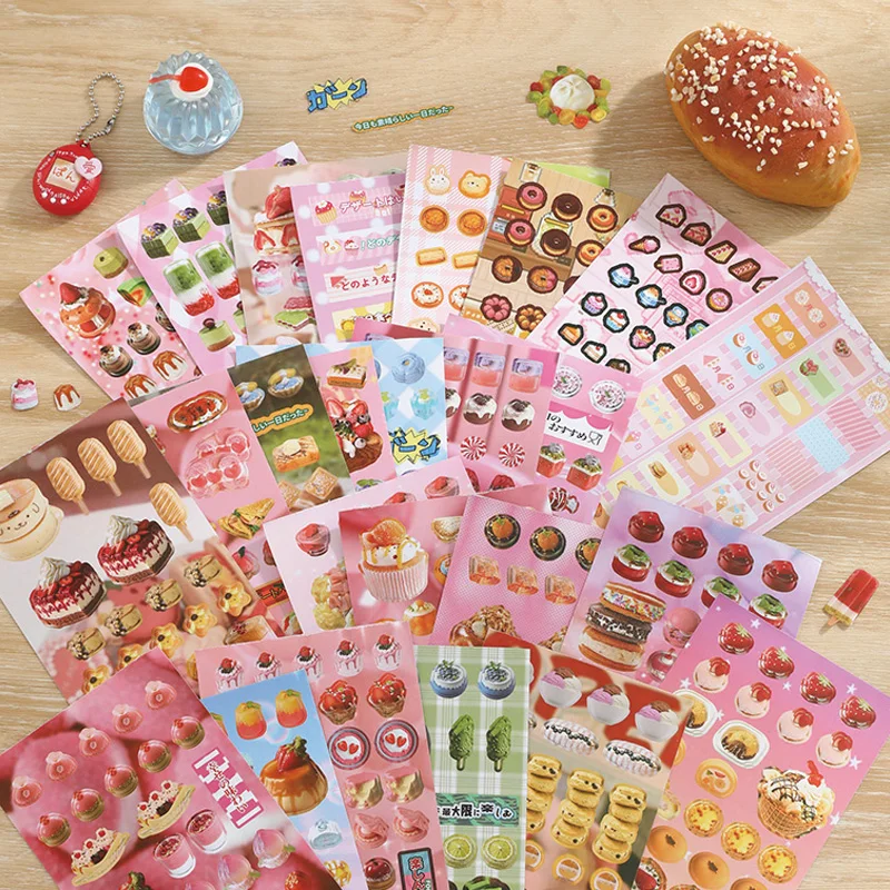 

Mr Paper 25 шт./книга, наклейки на тему еды, канцелярские наклейки в японском и корейском стиле, сделай сам, справочник, материал для скрапбукинга, наклейки