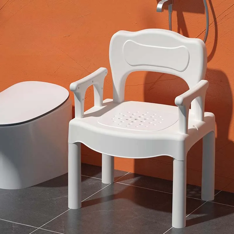 Plastic Folding Bathroom Chair Ultralight Portable Square Shower Toilet Stool Designer Adjustable Tamburete Ducha Furniture Home