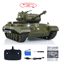 Heng Long 1/30 RC Battle Tank Infrared Combating Pershing M26 3841-02 2.4G Remote Control Car Model Panzer Vehicle Toys TH23639