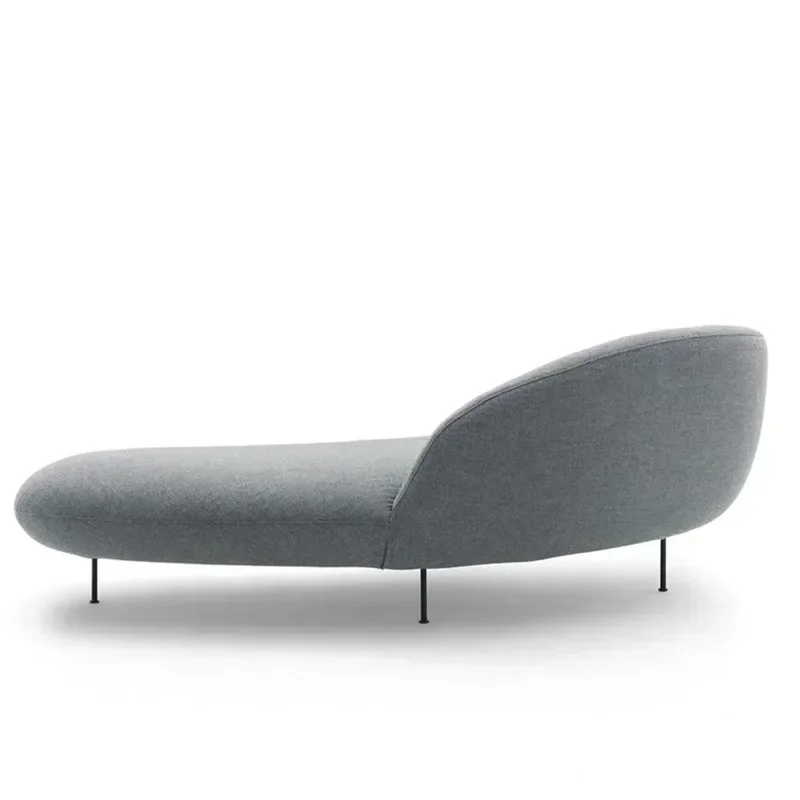 

Italian minimalist, cotton and linen fabric sofa, Nordic curved sofa, sofa bed that can be used as a bed, metal sofa feet