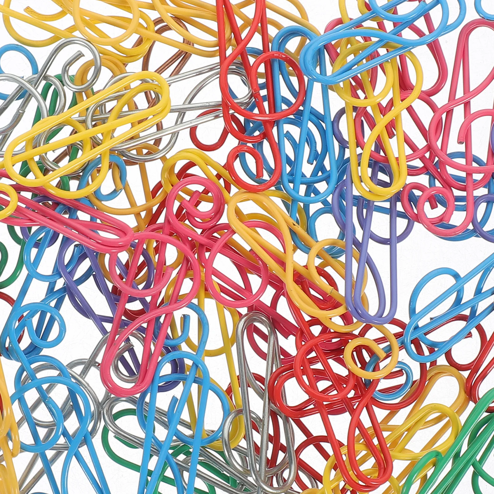 100 قطعة مشابك ورق ملاحظات الموسيقى الإبداعية الملونة الكرتون المعادن مكتب وثيقة ملف كليب مشبك ورق دبابيس ورق معدنية