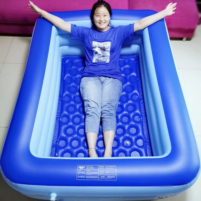 

Portable Inflatable Bath Tub Adults Foldable Soaking Tub Family Use Thick Single Person Bath Pool Children's Pool Home Spa