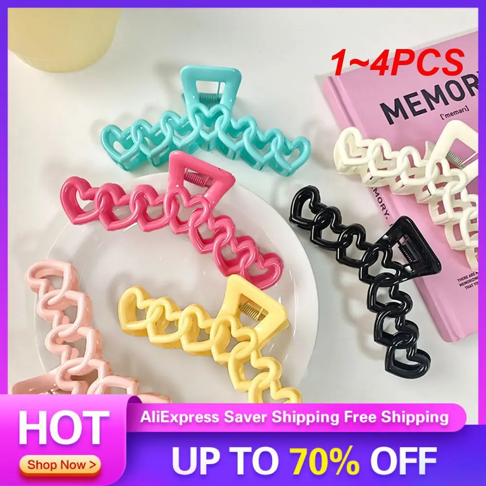 1~4PCS Long Hair Clip Ease Of Use 15.00*8.00*2.00cm Grip Hair Accessories Unique Hair Accessories Easy To Carry 15g Shark Clip