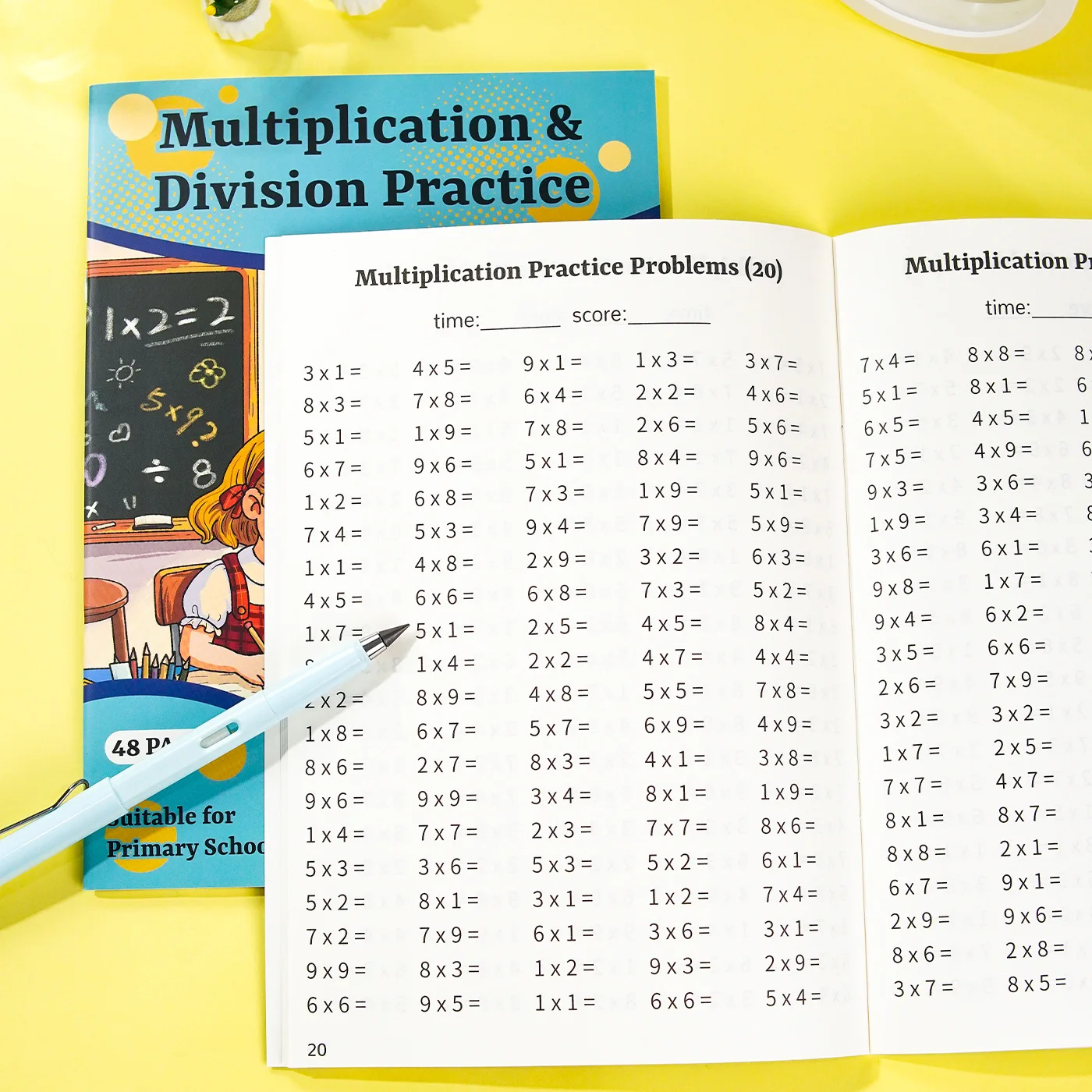 Multiplication & Division Workbook: 48 Pages of Mixed Practice – Build Math Confidence for Grades 2-4