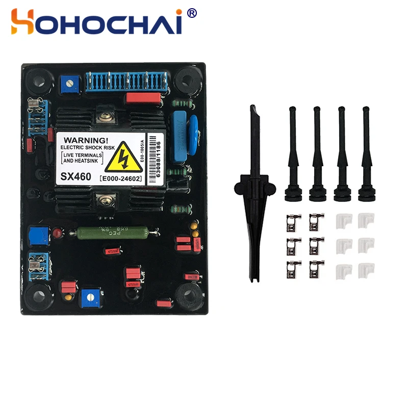 Borracha Macia Sx460 Avr Regulador de Tensão Automático Estabilizador Diesel Gerador Acessórios Sx460-a com Peças Livres