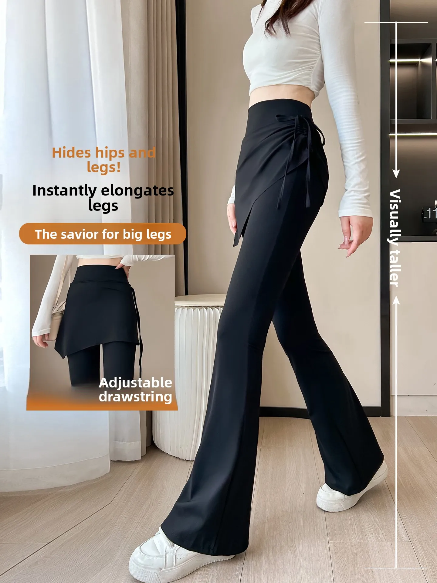 High Waist Bell Bot Yoga Pants Women's Spring Autumn 2025 New Sle Tummy Control Bla Fitn Gym Trousers