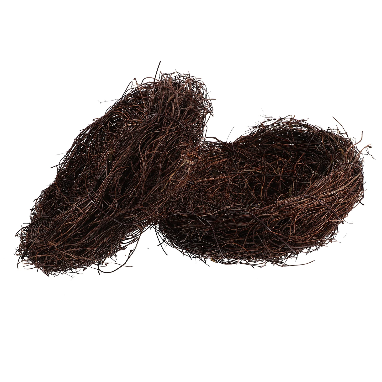 

2Pcs Artificial Bird Nests Rattan Woven Ornament Decorative Home Garden Yard Lawn Balcony Craft Decoration Home Decoration