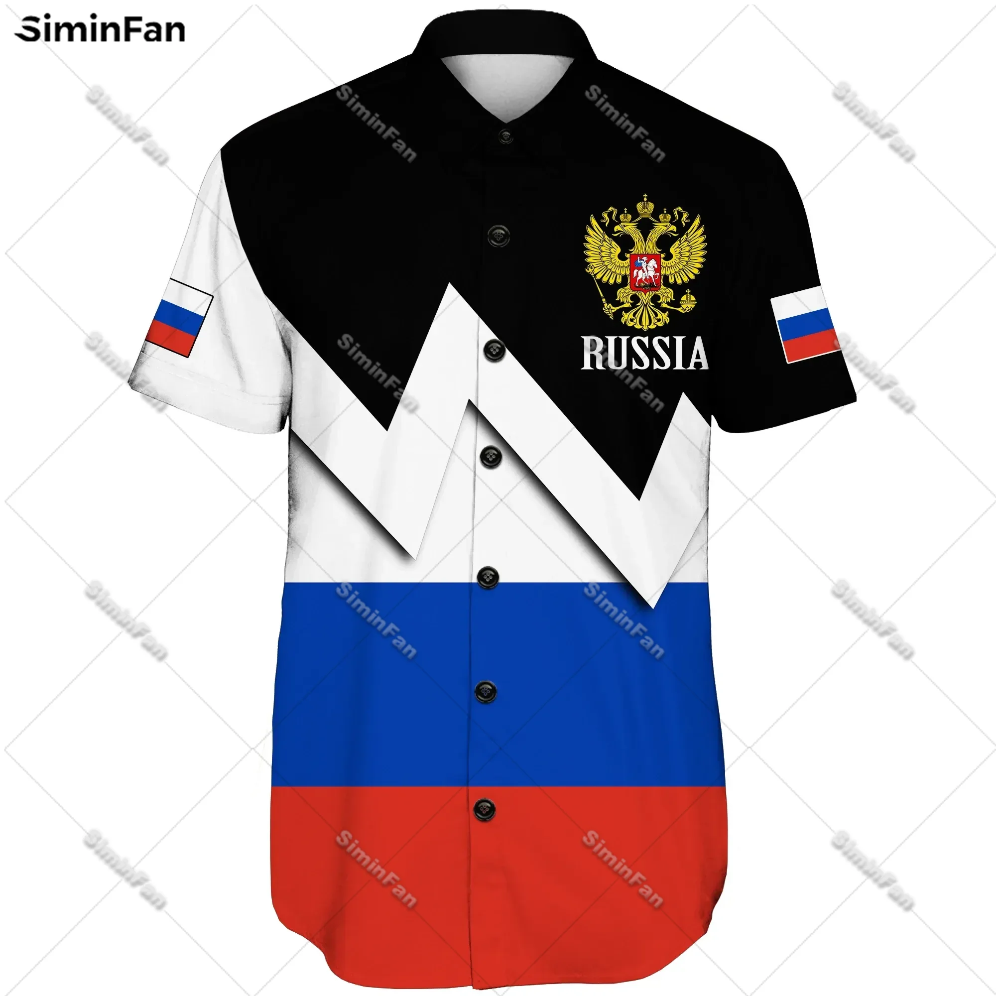 Russia Paint Style Mens Hawaiian Short Sleeve Shirt 3D All Over Printed Male Beach Tshirt Female Summer Lapel Tee Unisex Top