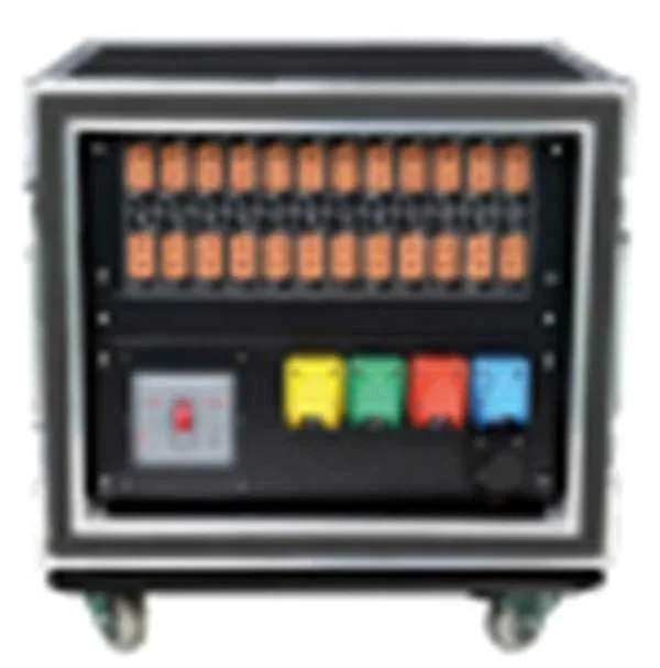 portable 3 phase power distribution electrical power box