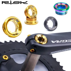 RISK Bicycle Crank Arm Bolt M20x8mm Titanium Mountain Road Bike Bottom Bracket Cap Chainwheel Crankset Screw BB Axis Screws