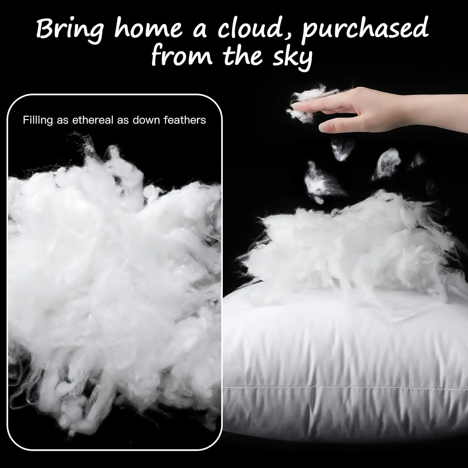 

Artscope Synthetic Down Pillow Insert,26X26 Down Alternative Throw Pillow Insert. Ultra Soft Fluffy Sleeping Pillow With 100%