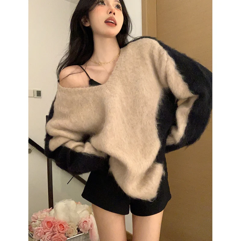 soft-cozy-oulder-bared-women's-sweater-autumn-winter-new-color-blo-pure-desire-faion-trendy-top-i-color-bla-design