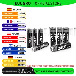 Batterie ricaricabili agli ioni di litio MATOV AA e AAA Batterie ricaricabili USB agli ioni di litio 3400mWh 1,5V AA + batteria AAA 1100mWh 1,5V