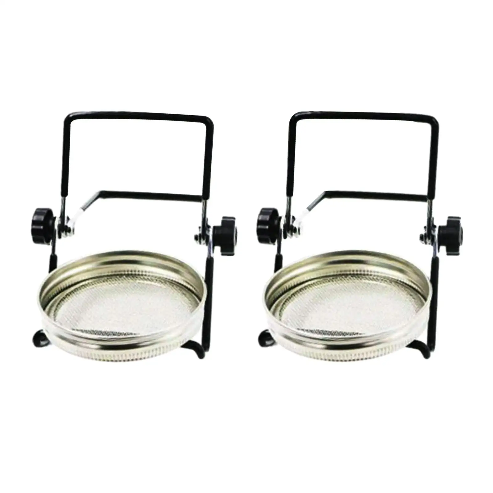 2x Jar Sprouting Lids with 2 Sprouting Stands for Regular or Wide Mouth Jar