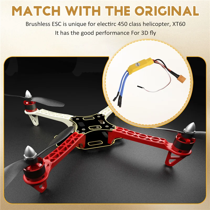 B78B-40A ESC Borstelloze RC Motor Speed Controller BEC ESC T-Rex F450 Helikopter Boot XT60 Voor FPV F450 Kleine Quadcopter Drone