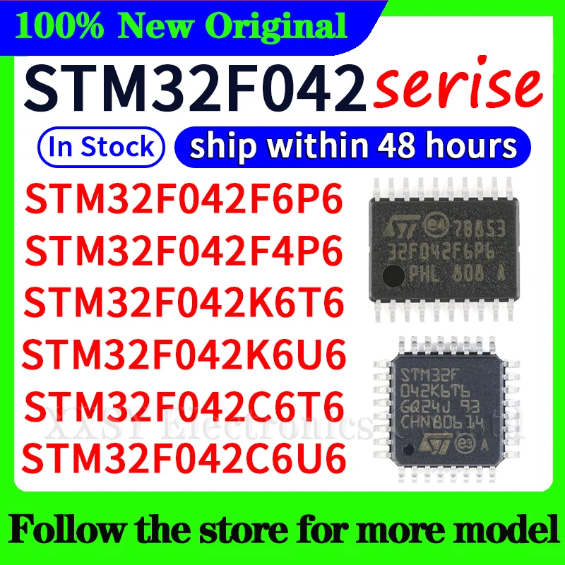 

STM32F042F6P6 STM32F042F4P6 STM32F042K6T6 STM32F042K6U6 STM32F042C6T6 STM32F042C6U6 STM32F042G6U6 High quality New