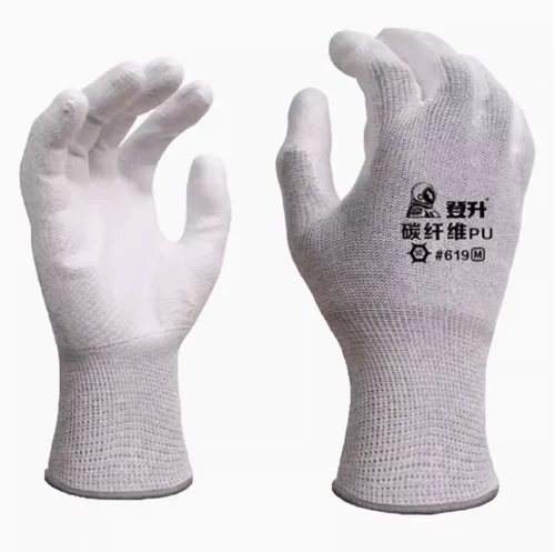 Guantes de operación fina, ligeros, transpirables, antiestáticos, duraderos, antideslizantes, equipados con alambre conductor, guantes de taller de precisión