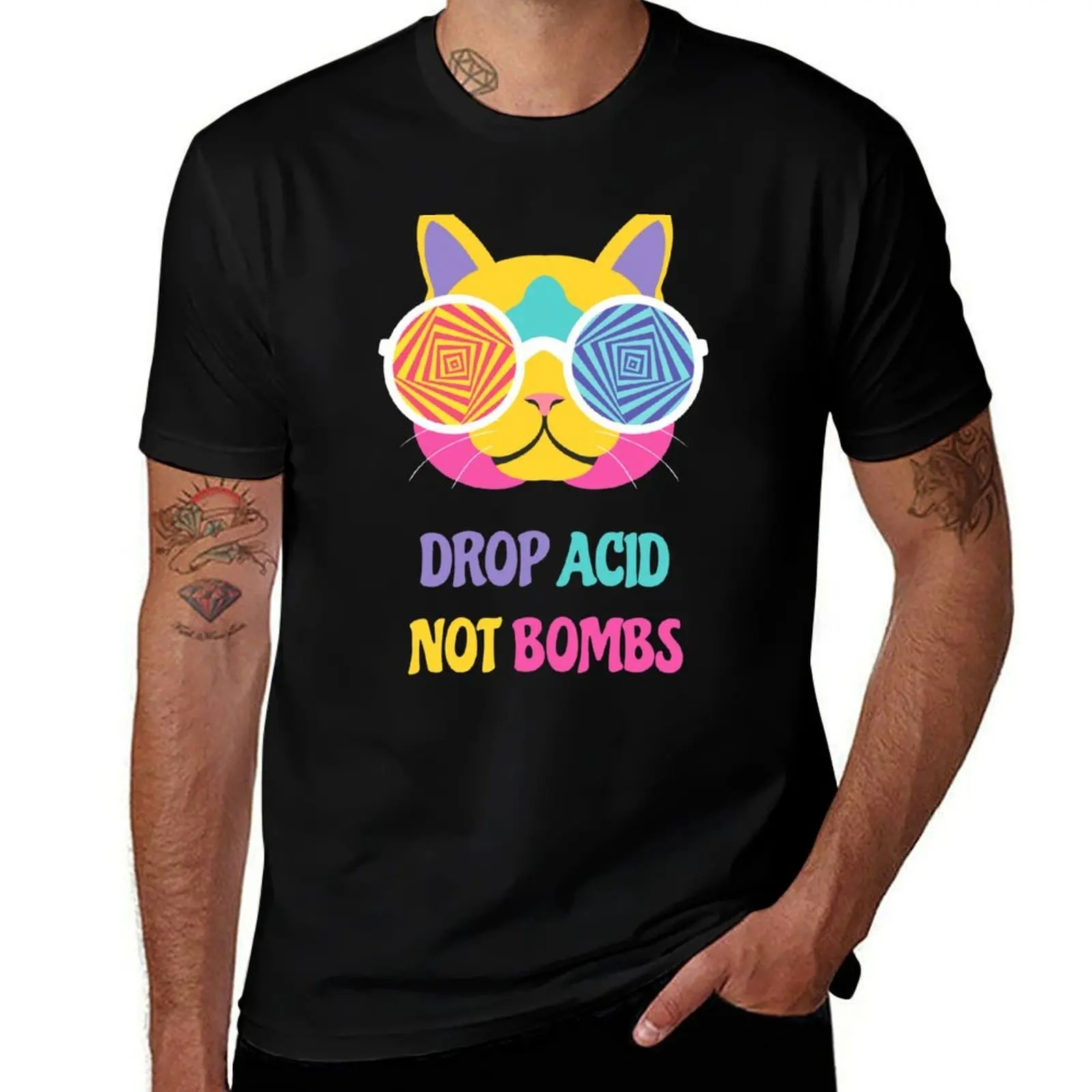 

Drop Acid Not Bombs T-Shirt man t shirts for men t shirts with prints man t shirts graphic T-shirt
