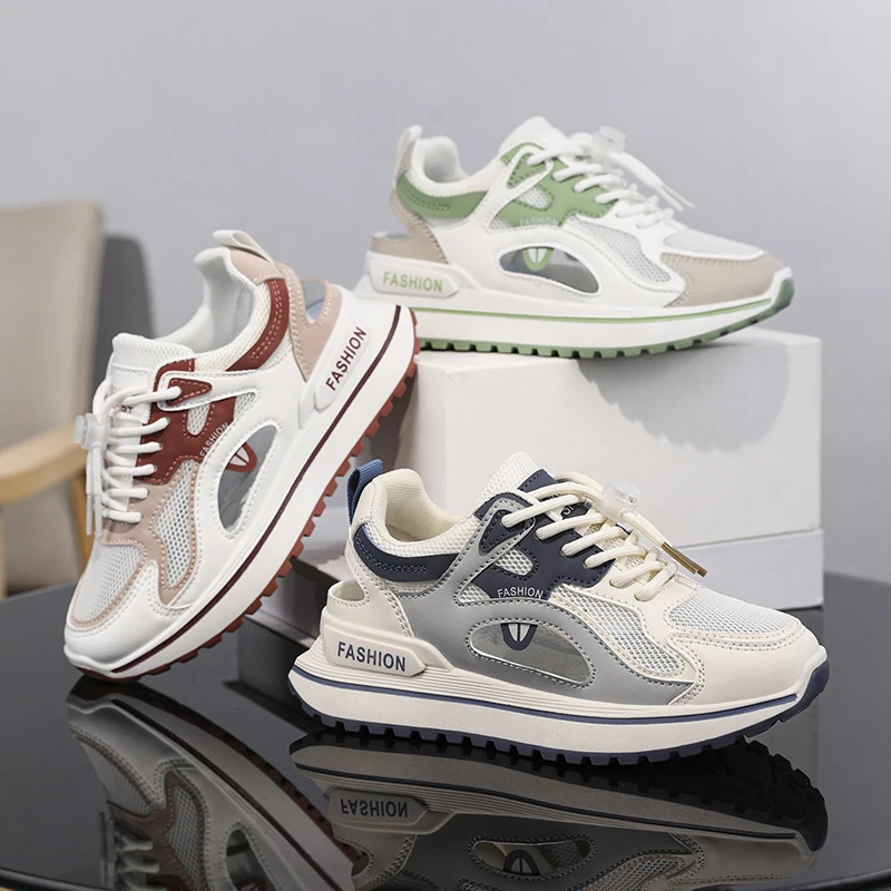 

Summer Hollow Breathable Frame Style Sandals Flexible Wear Resistant Sports Shoes For Teen Boys Girls