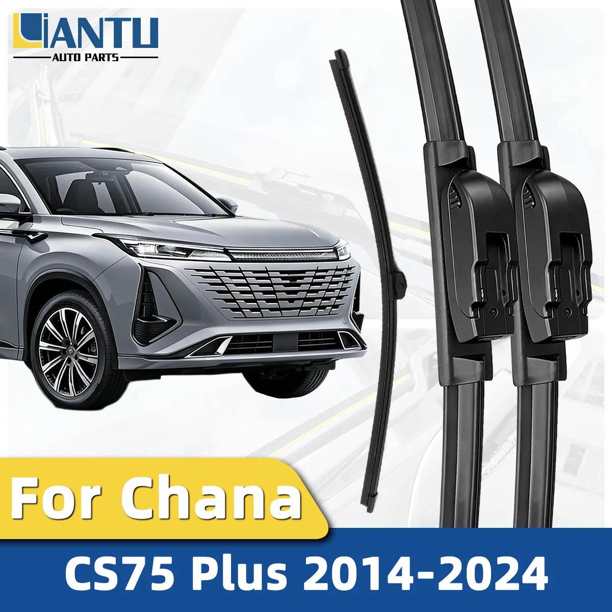 1/3-teiliges Front- und Heckwischer-Set für Chana CS75 Plus 2014-2024 Windschutzscheibenwischer Geräuscharmer Wischer Autozubehör 2023 2022