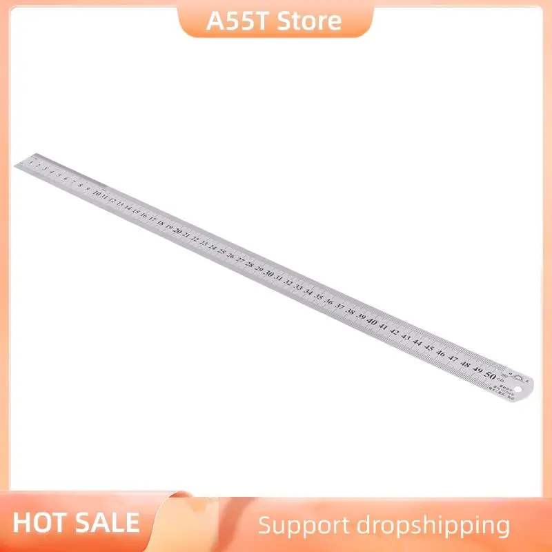 

A55T 6X паз правая метрическая линейка из нержавеющей стали 50 см метрическая линейка из нержавеющей стали