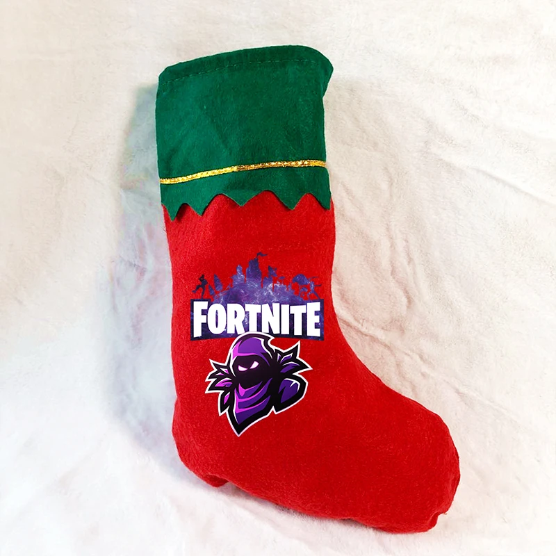 

Fortnite Рождественские чулки с подвеской в виде мультяшной фортепы, ночь, сейчасжинки, чулок, украшение для дома, рождественская елка, украшение Navidad Natal