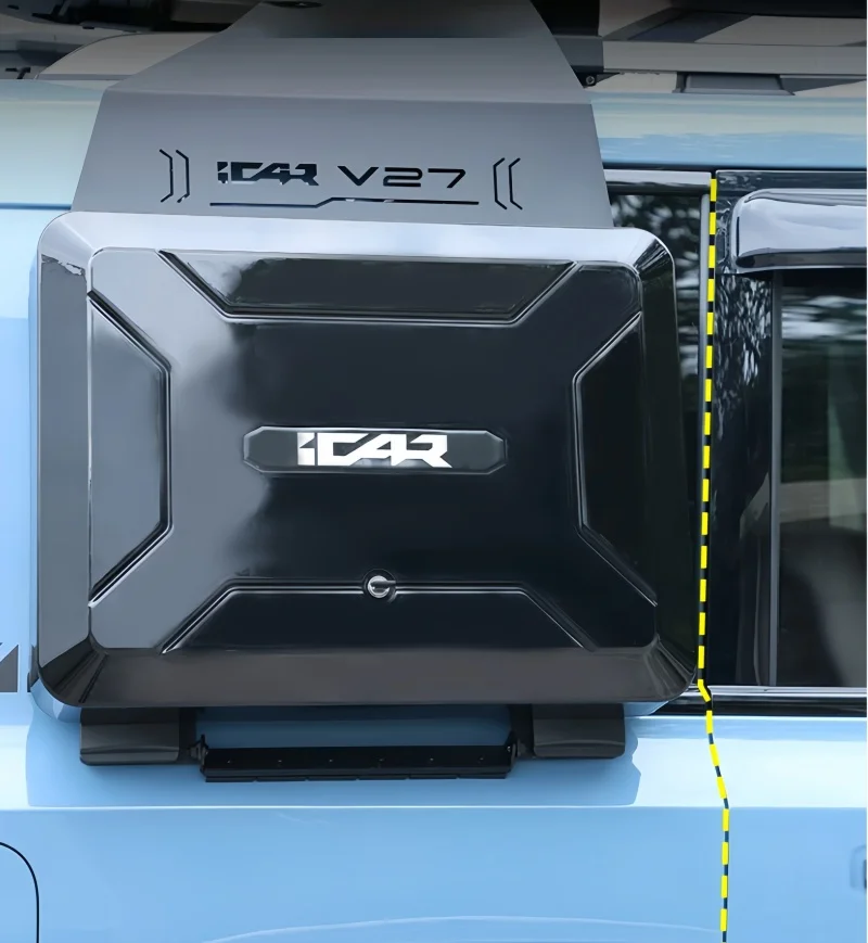 Car Rear Window Side Small Book Bag Storage Box Fit for Chery ICAR V27 Dual Hydraulic Struts Externally Mounted Equipment Box