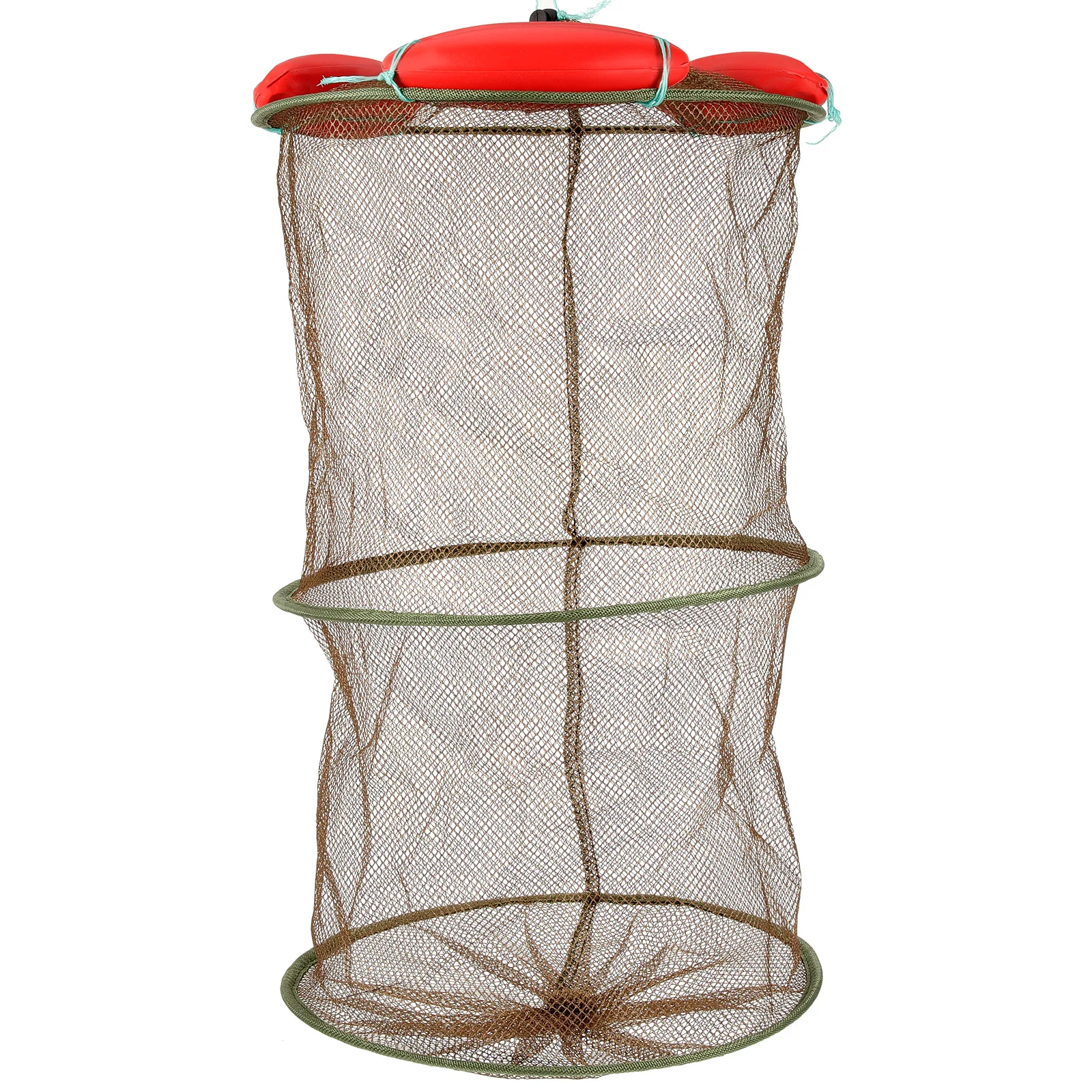 Collapsible Large Capacity Fishing Net Floating Fishing Net Portable Fishing Mesh Net Locating Net Drawstring Fish Catching Net