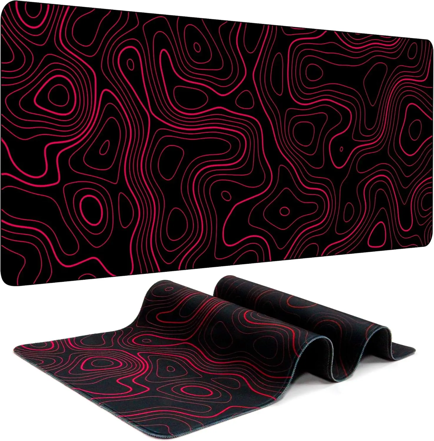 Dark Red Mousepad High-quality Fabric Non-slip Rubber Base Computer Mouse Pad Suitable for Daily Office Gaming Keyboard Mat