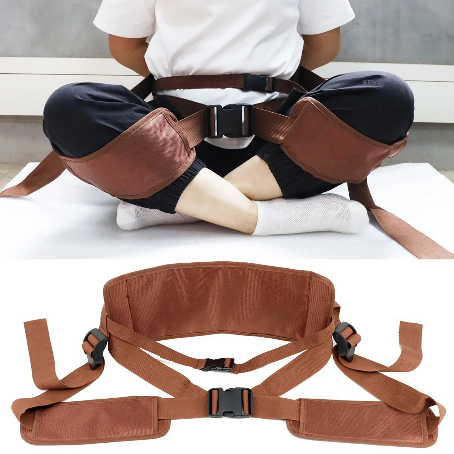 

Yoga Meditation Belt Special Double Cross-Legged Fixing Auxiliary Knee Traction Belt Spine Correction for Meditation
