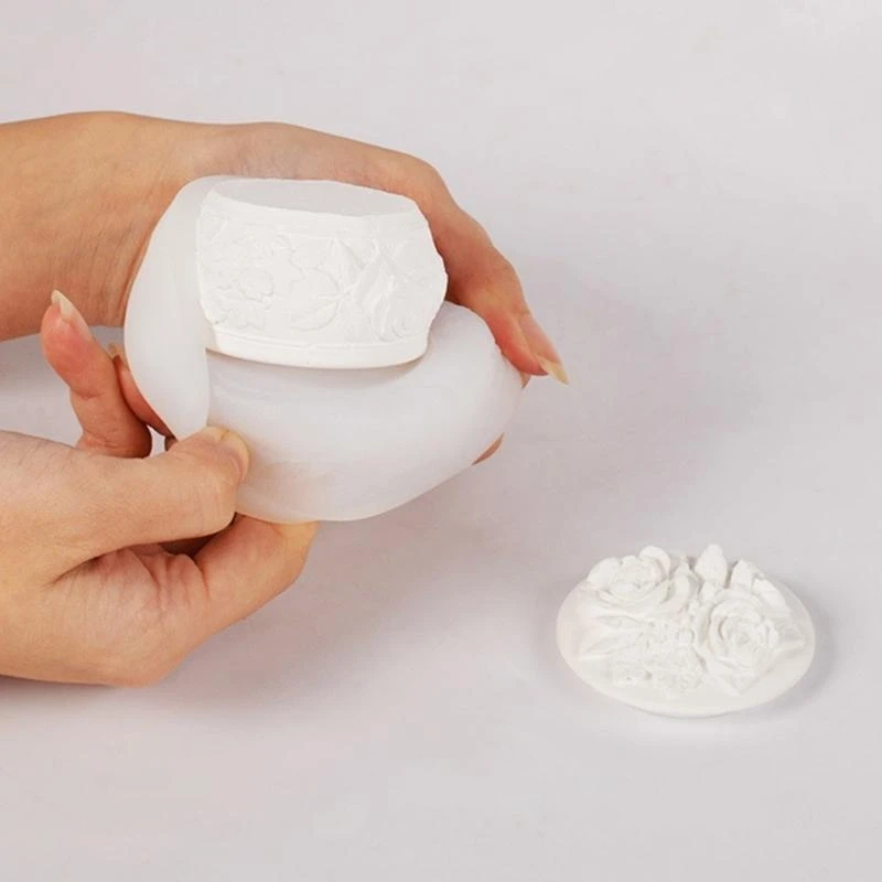 ثلاثية الأبعاد زجاجة الورد قالب من السيليكون اليدوية سطح المكتب الديكور الجبس الحلي الروائح شمعة حامل قالب راتنجات الايبوكسي #3