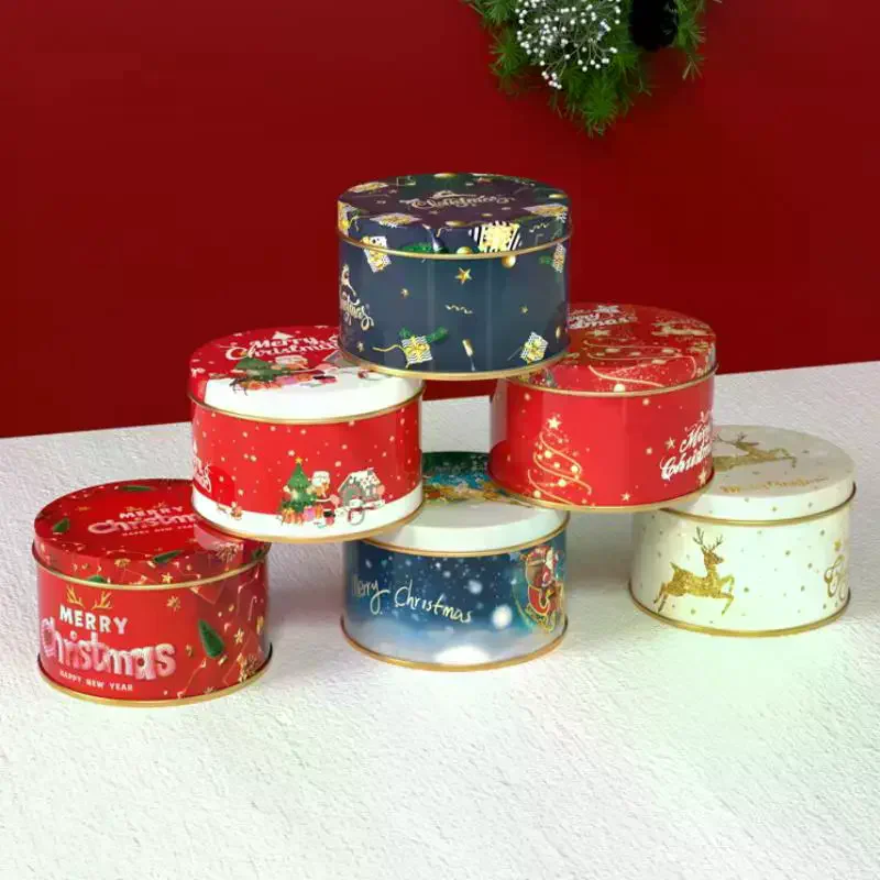 

Рождественская жесть, жестяная банка для конфет, металлическая коробка, мультяшный лось, Санта-Клаус, буквенный принт, рождественские конфеты, печенье, чай, подарочный чехол для хранения