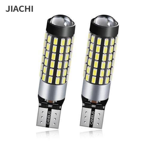 JIACHI Ultra brillante 2 uds T10 W5W bombillas Led Canbus sin polaridad sin errores 168 194 Projcetor de estacionamiento lámpara estroboscópica DC12v 24v