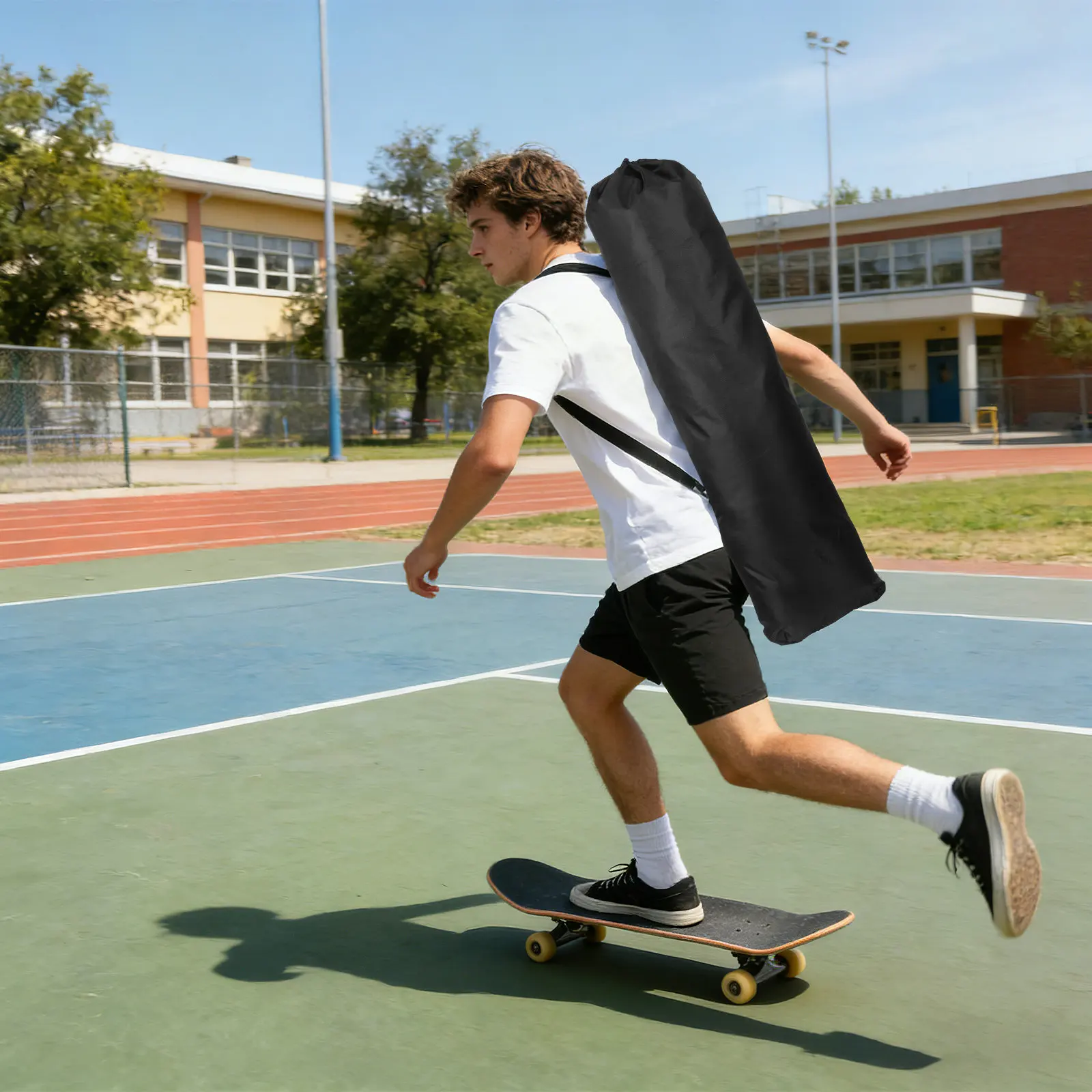 

Waterproof Oxford Cloth Skateboard Bag Heavy Duty Deck Protector Shoulder Strap Paddleboard Travel Camping Skate Backpack