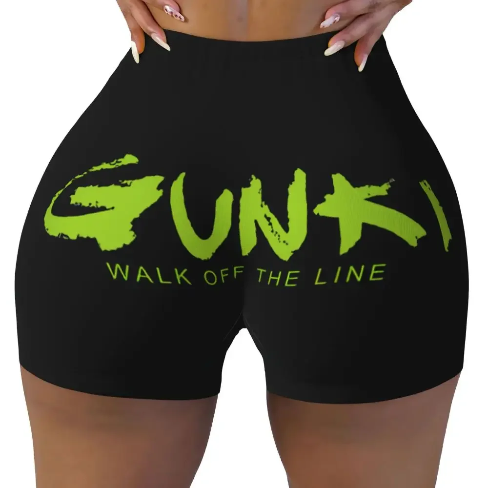 Pantaloncini da allenamento da corsa per motociclisti con logo Gunkis personalizzato per pantaloncini da yoga atletici da palestra da donna
