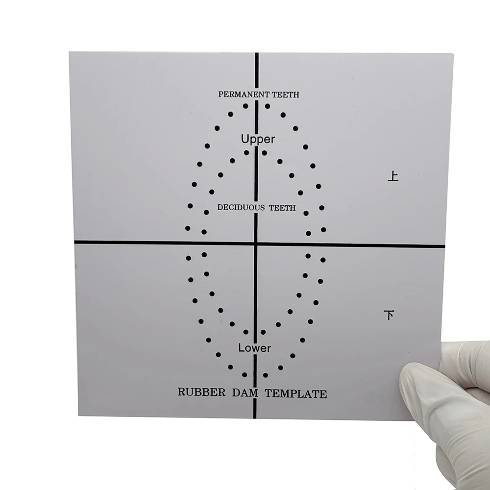 1Pcs Dental Rubber Dam Punch Hole Positioning Board Barrier Template Dental Lab Instrument Tool