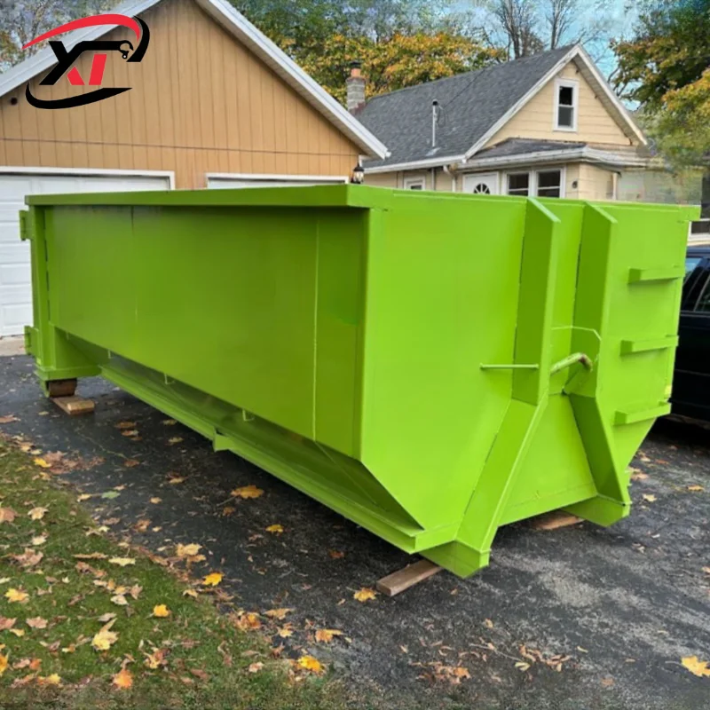 Custom Size Hook Lift Dumpster Industrial Garbage Container Factory Direct