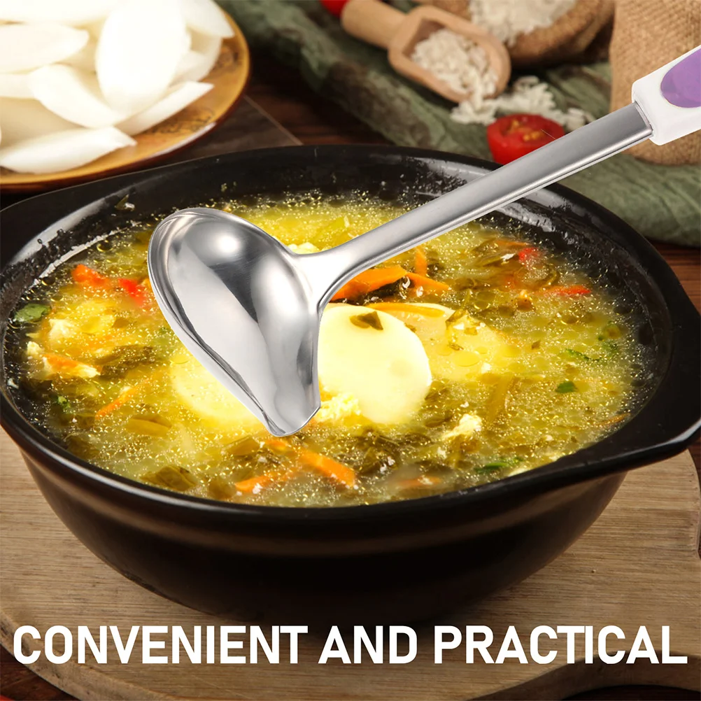 

2pcs Stainless Steel Non-Slip Sauce Ladle Smooth Kitchen Tool For Gravy Cooking Oil Seasoning Scoop Small Sauce Spoon