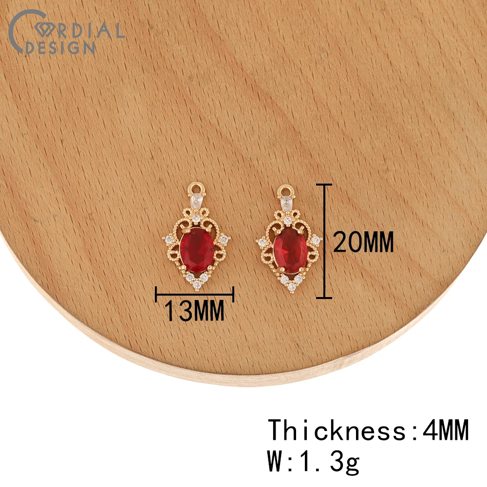 Thân Ái Thiết Kế Bộ 50 13*20MM Trang Sức Phát Hiện & Các Thành Phần/CZ Quyến Rũ Cho Bông Tai/Tay/Tự Làm Mặt Dây Chuyền/Phụ Kiện Trang Sức