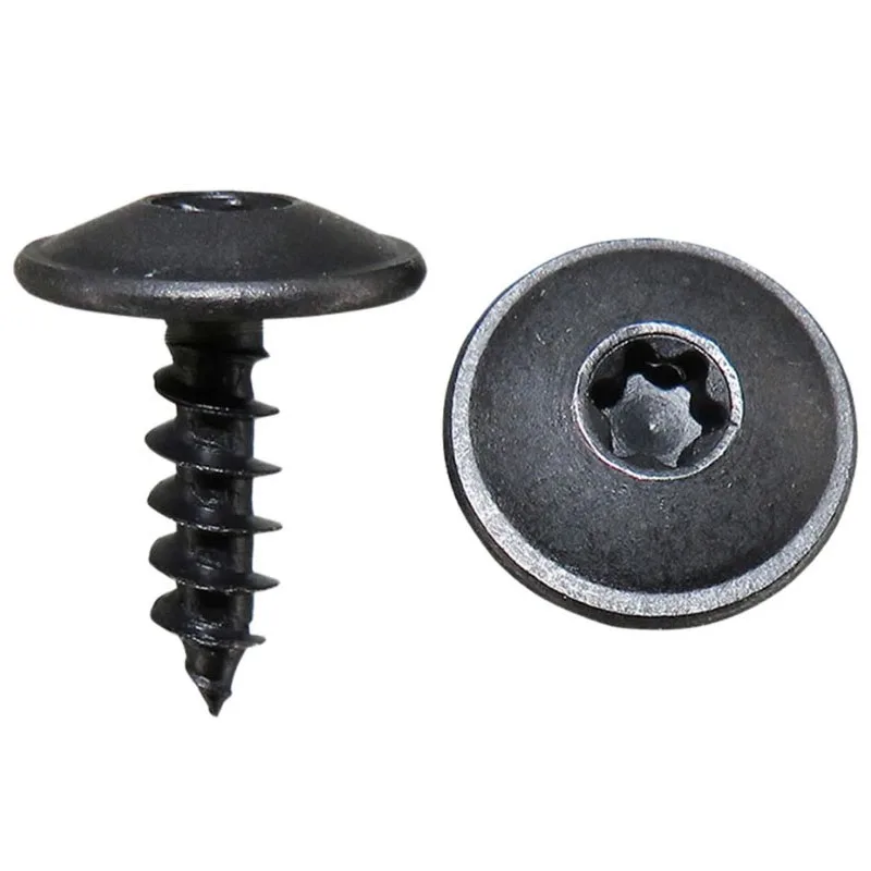 20pcs/set Car Fender Metal Self-tapping Screws M5X16 T25 Black Plum Inner Hole for VW Audi Auto Chassis Bolts