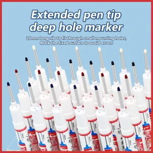 4 PCs/Set 20 mm tiefes Loch-Nib-Kopfmarkierungen für Perforator Perfurator Dwater Proof Water Water Badezimmer Carpentry Multi-Purple-Dekoration 10 Hauptverkaufswasserstift - №7