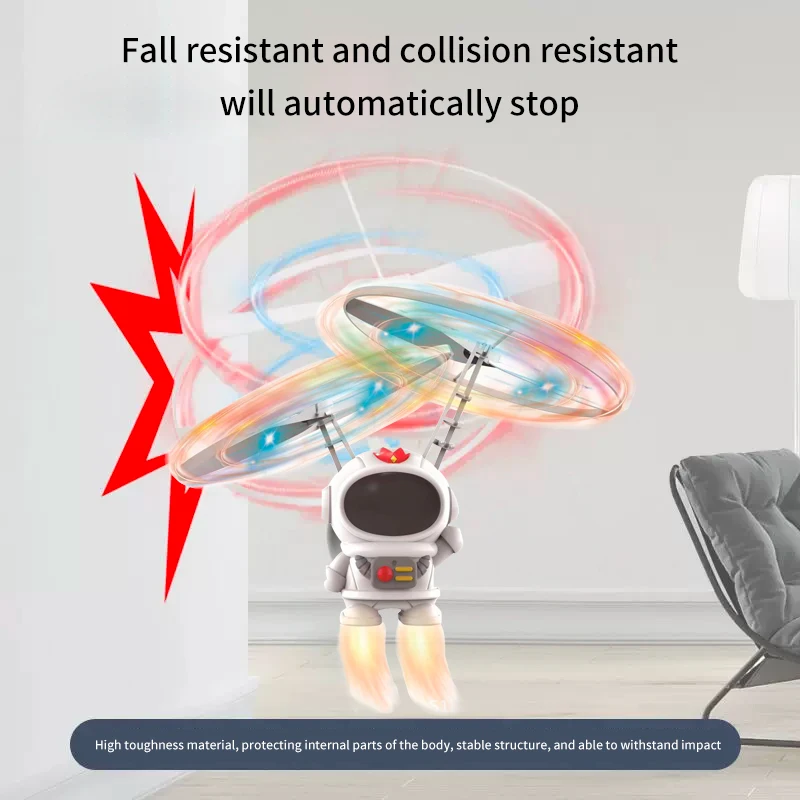 Levitating Luminous Astronaut Induction Vehicle Rotatable Ball Wire Man Children Toys