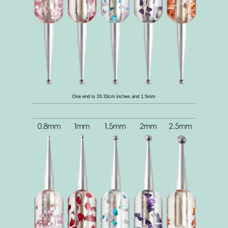 1 Sets Professional Dual-Ended Nail Art Dotting Pen Set – Perfect for Polka Dots, Rhinestones & Intricate Nail Designs