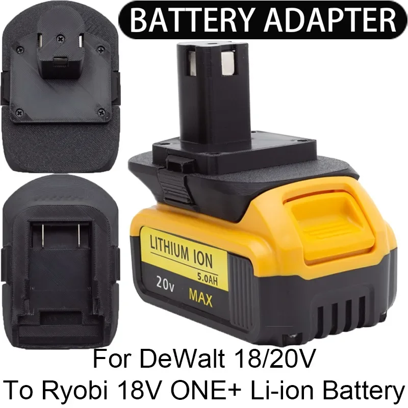 

Adapter/Converter for Ryobi 18V ONE+ Li-Ion Tools to DeWalt 18/20V Li-Ion Battery Adapter Power Tool Accessories