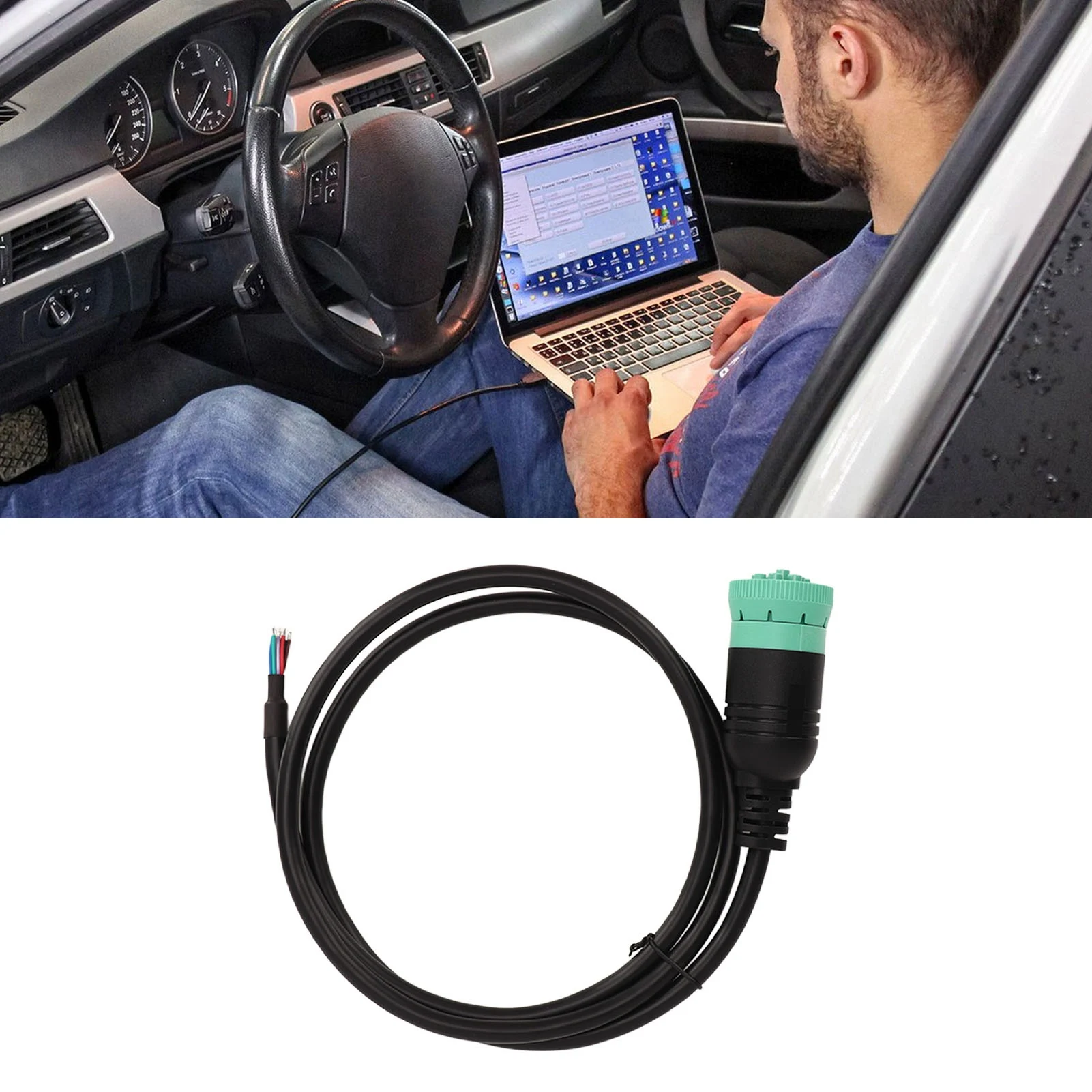 TYPE 2 J1939 9 Pin Female Extension Connector to Open Plug Diagnostic Cable Auto Diagnostic Connector Tool