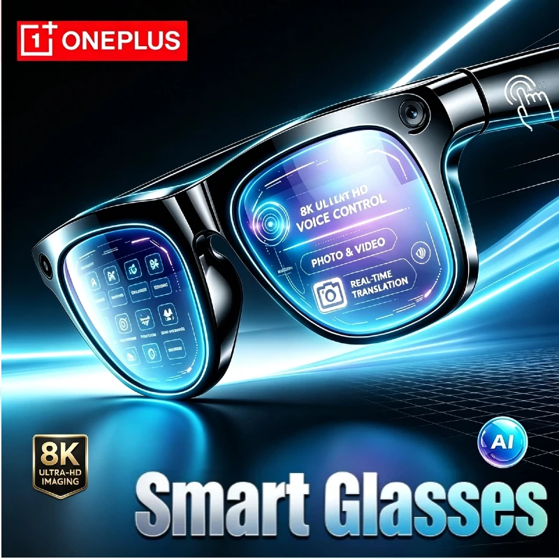 OnePlus AI Smart Glasses 8KGafas Inteligentes Recording Remote Control Translator Voice Assistant Camera Touch Bluetooth Glasses