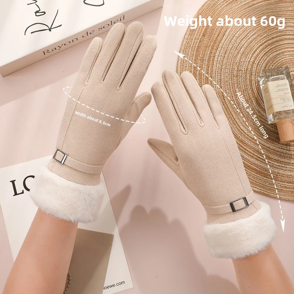 Nouveaux gants d'hiver en peluche gants chauds pour écran tactile gants de ski coupe-vent résistant au froid automne et hiver