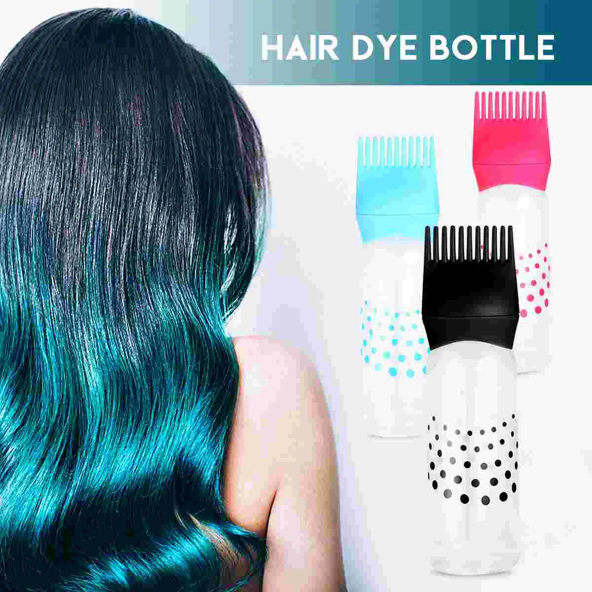 Root Comb Applicator Bottle Hair Dyeing Coloring Bottles Oil and Scalp Massager with Not Sticking Hands images - 6