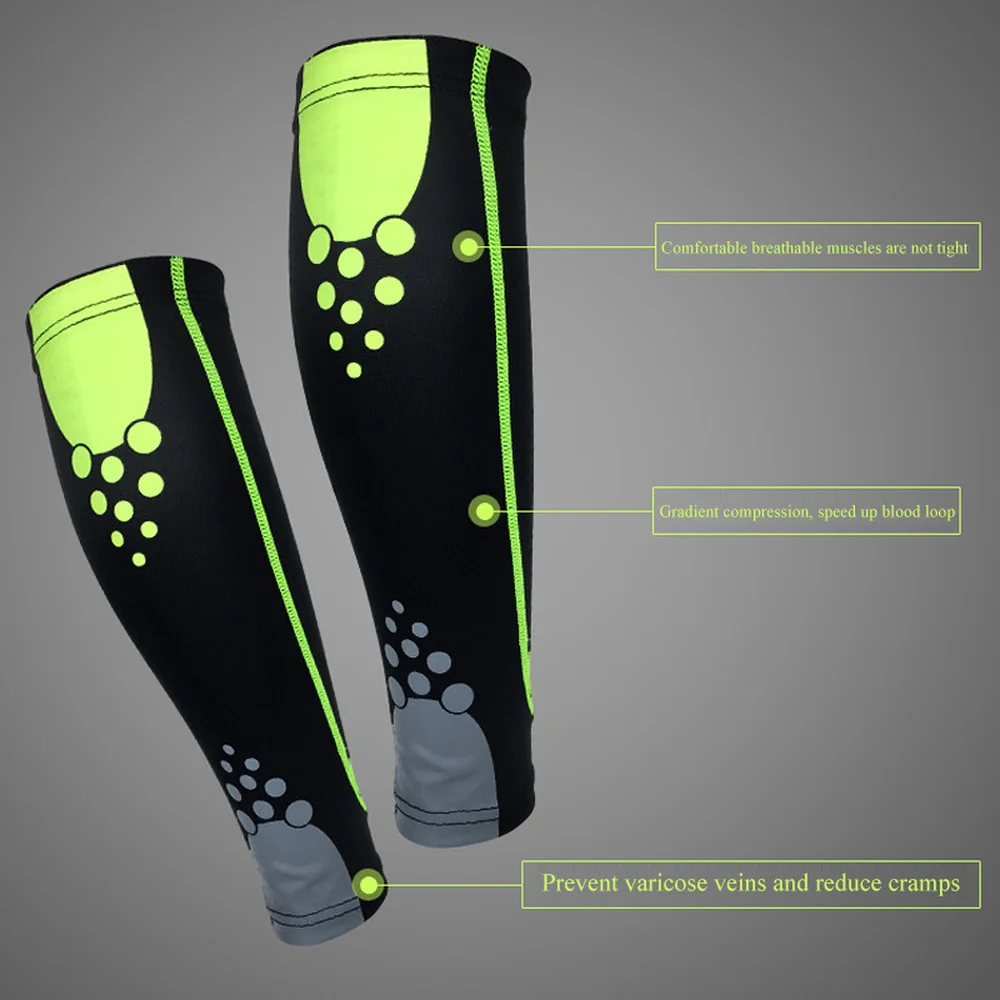Sport Calf Compression Sleeves Leg Sock Running Cycling Leg Warmers Runners Shin Splint Varicose Vein Pain Relief