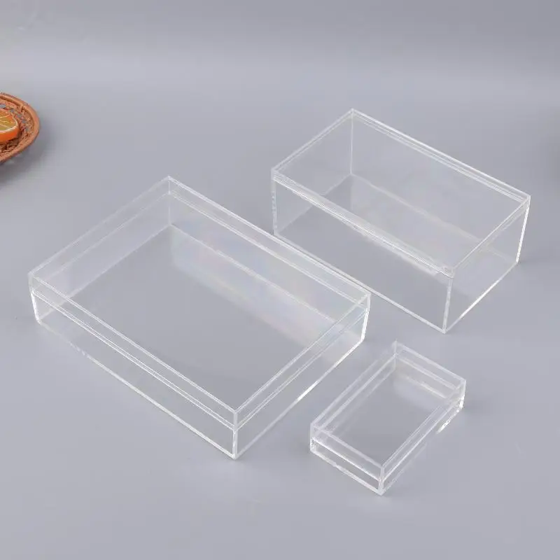 ~New Sale Thickened Rectangular Acrylic Storage Box High Transparency Food Gift Packaging Plant Landscaping Transparent Box